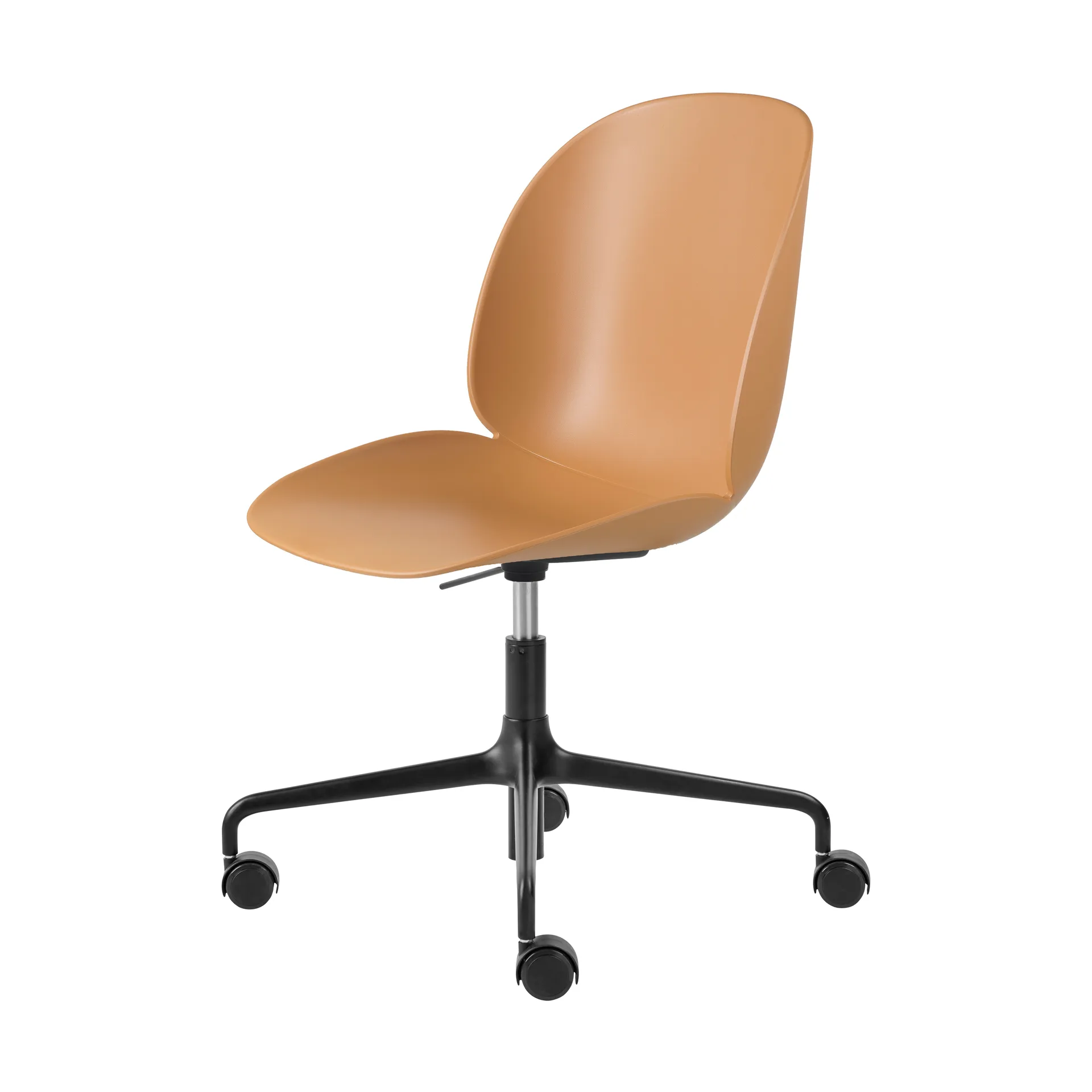 Cadeira de escritório Beetle Meeting Chair, Amber brown-black GUBI