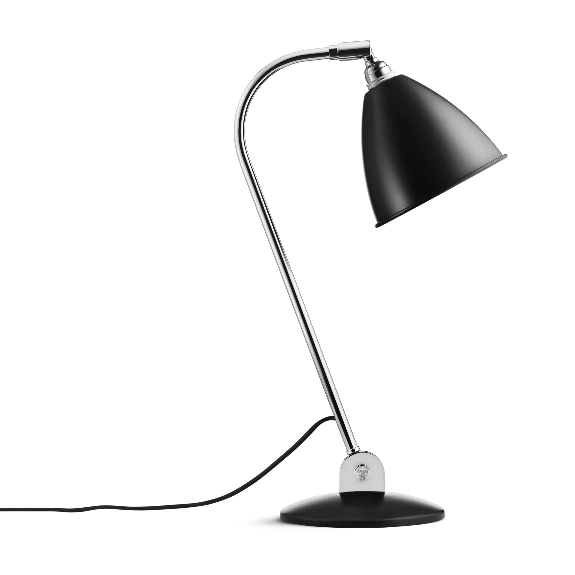 Candeeiro de mesa Bestlite BL2, preto-cromado GUBI
