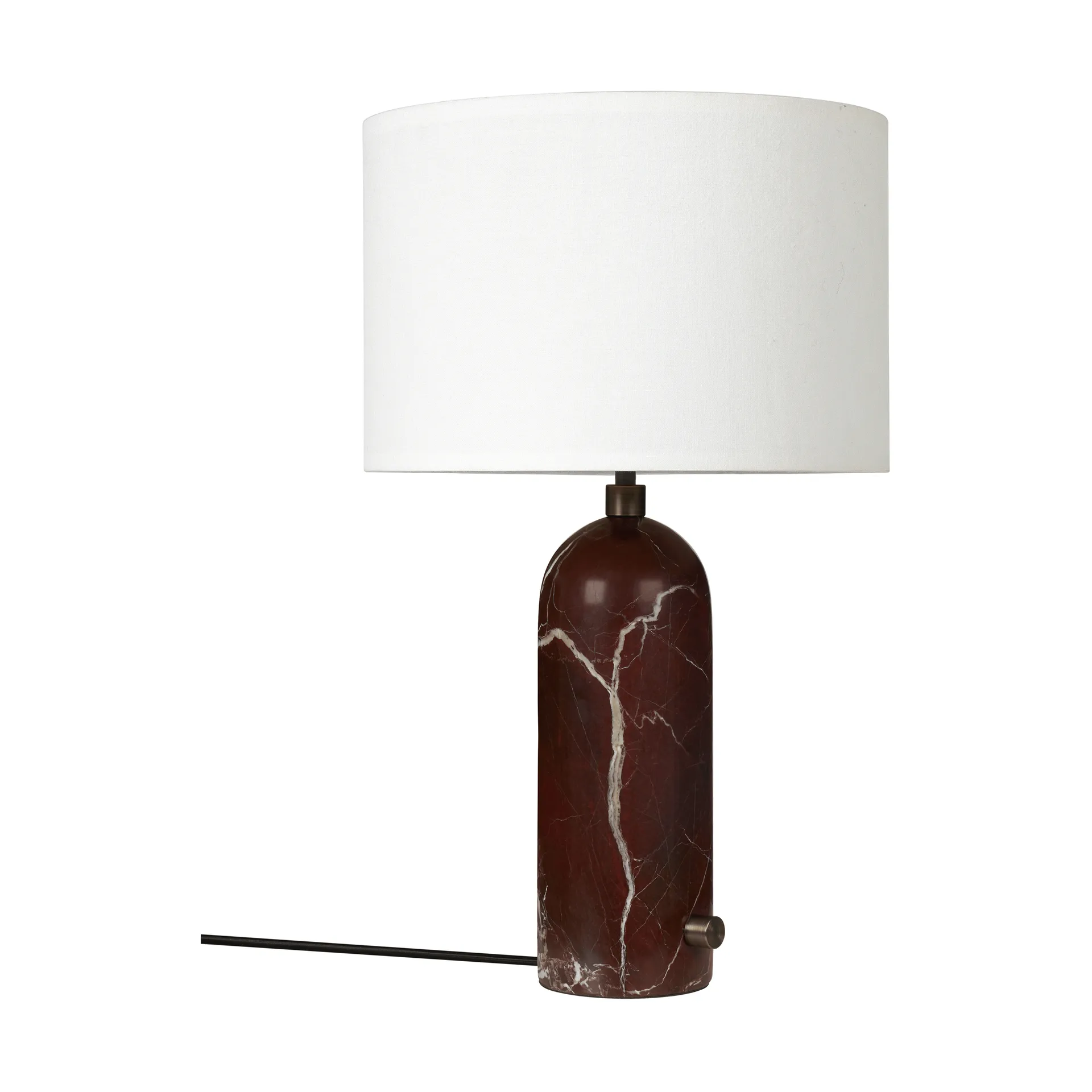 Candeeiro de mesa Gravity S, Maroon mármore-branco GUBI
