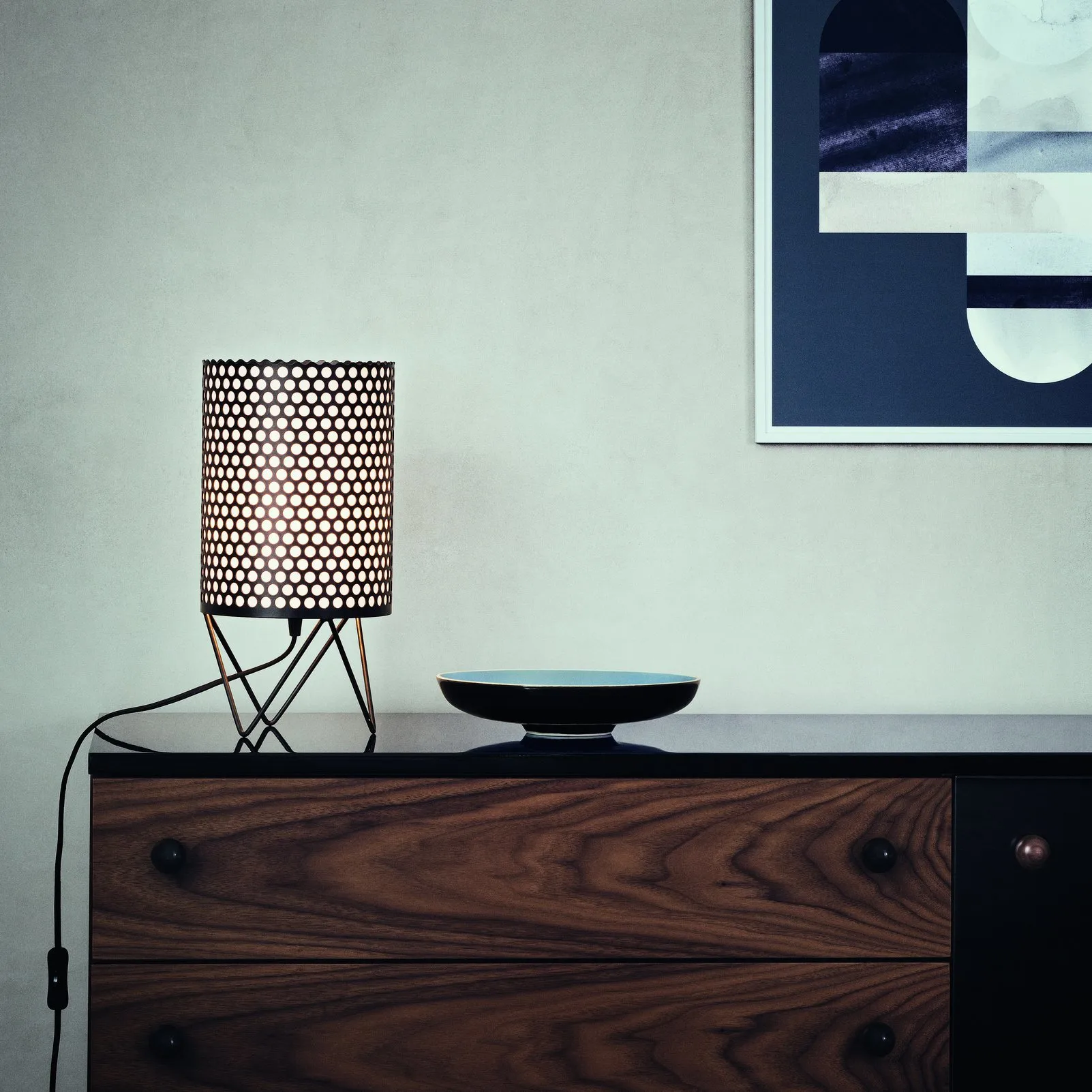 Candeeiro de mesa Pedrera ABC PD4, preto GUBI