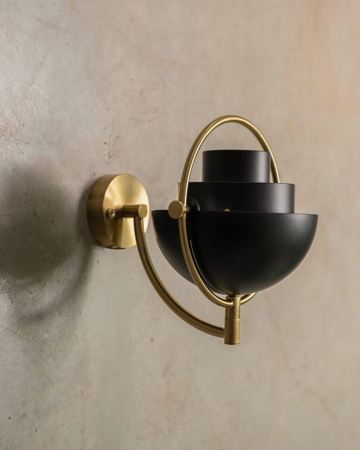 Candeeiro de parede Multi-Lite, Preto-latão GUBI
