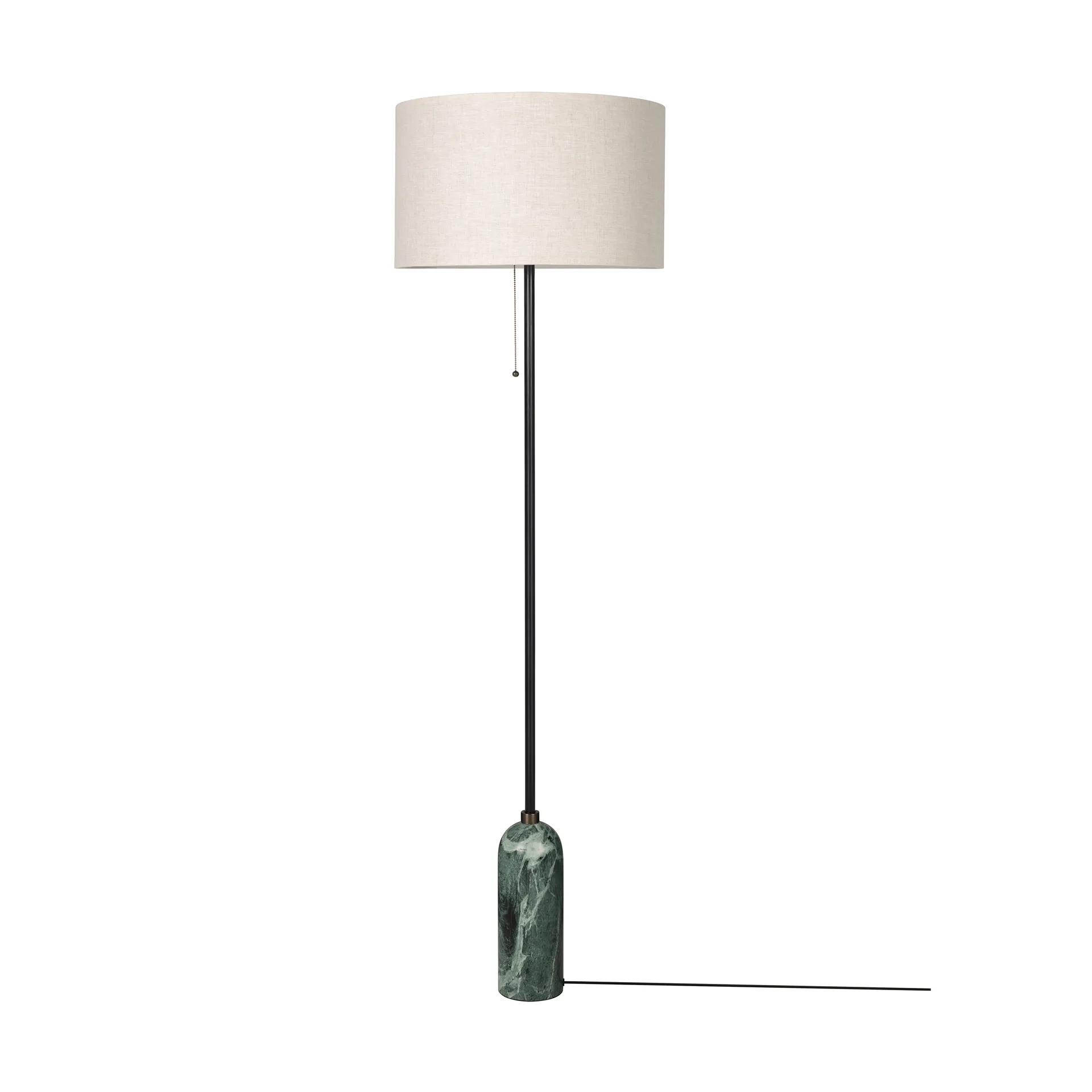 Candeeiro de pé Gravity, Emerald mármore-canvas GUBI