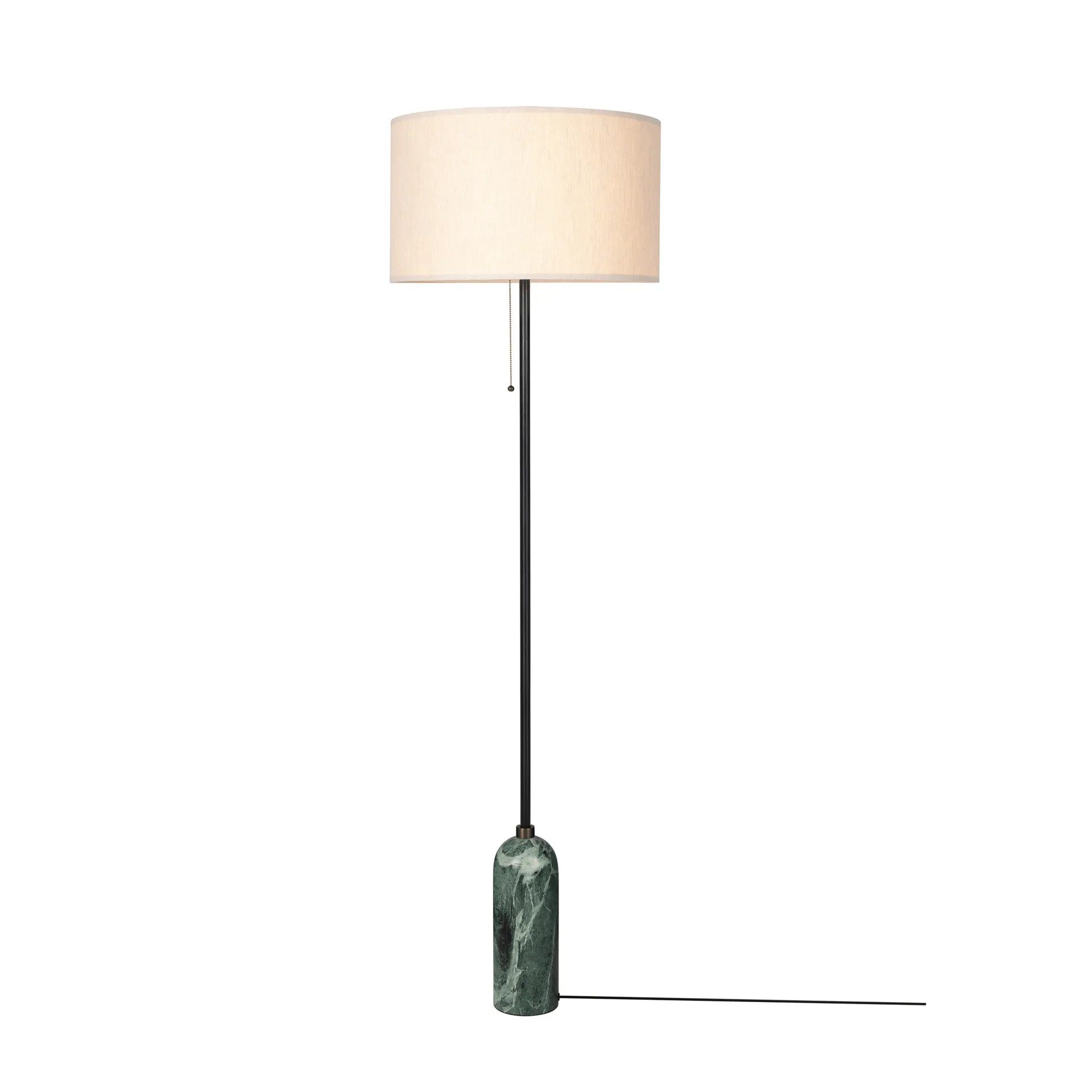 Candeeiro de pé Gravity, Emerald mármore-canvas GUBI
