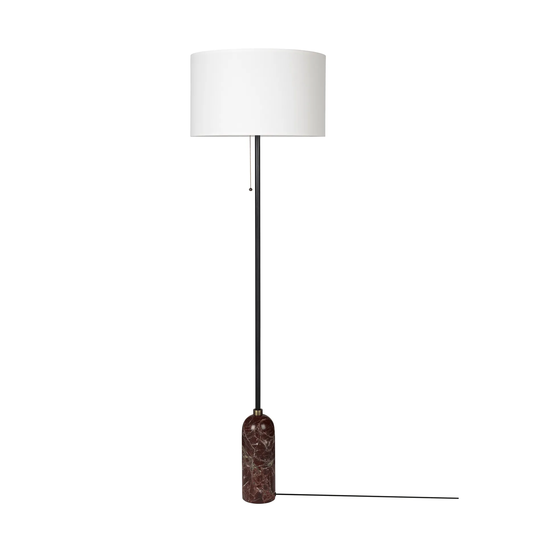 Candeeiro de pé Gravity, Maroon mármore-branco GUBI