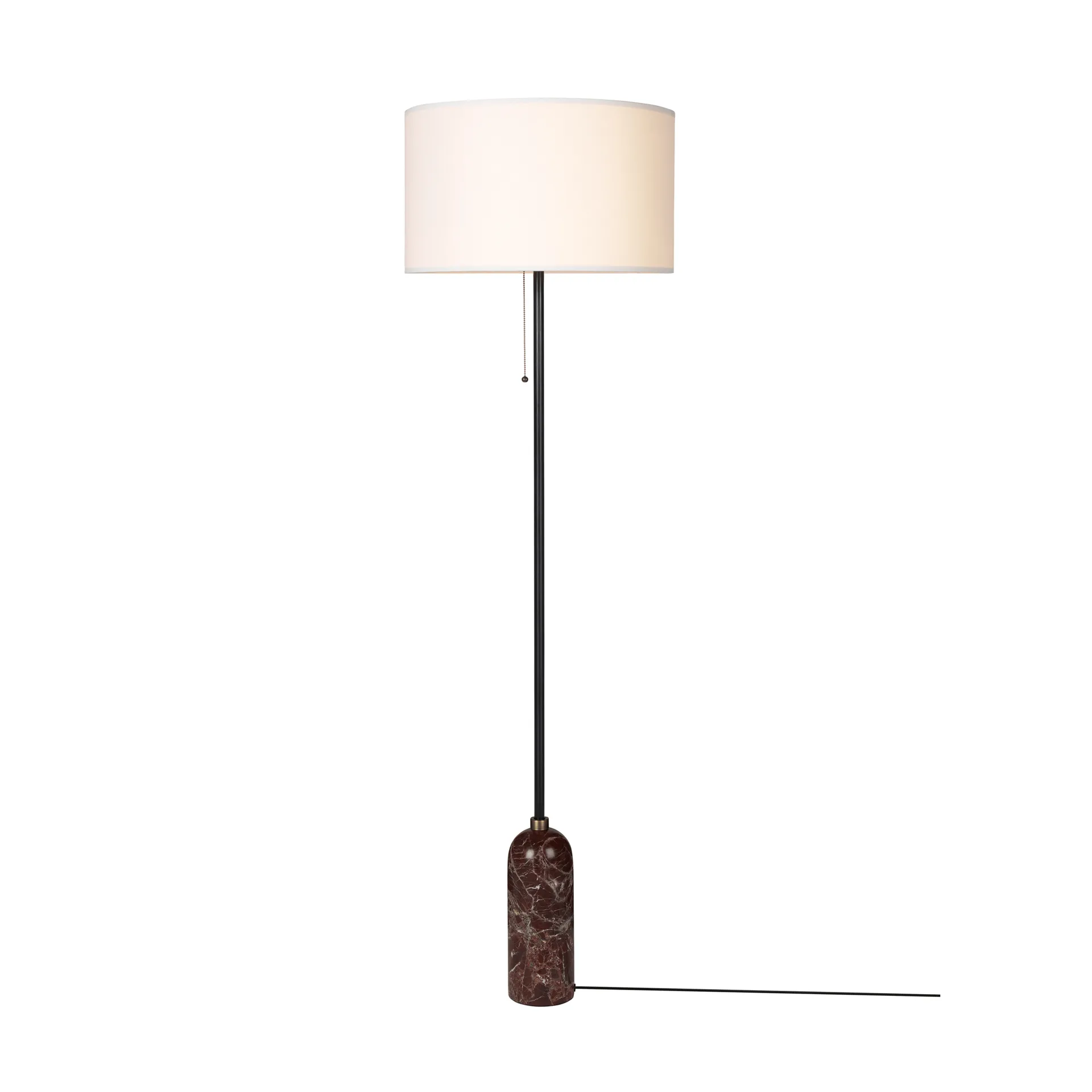 Candeeiro de pé Gravity, Maroon mármore-branco GUBI