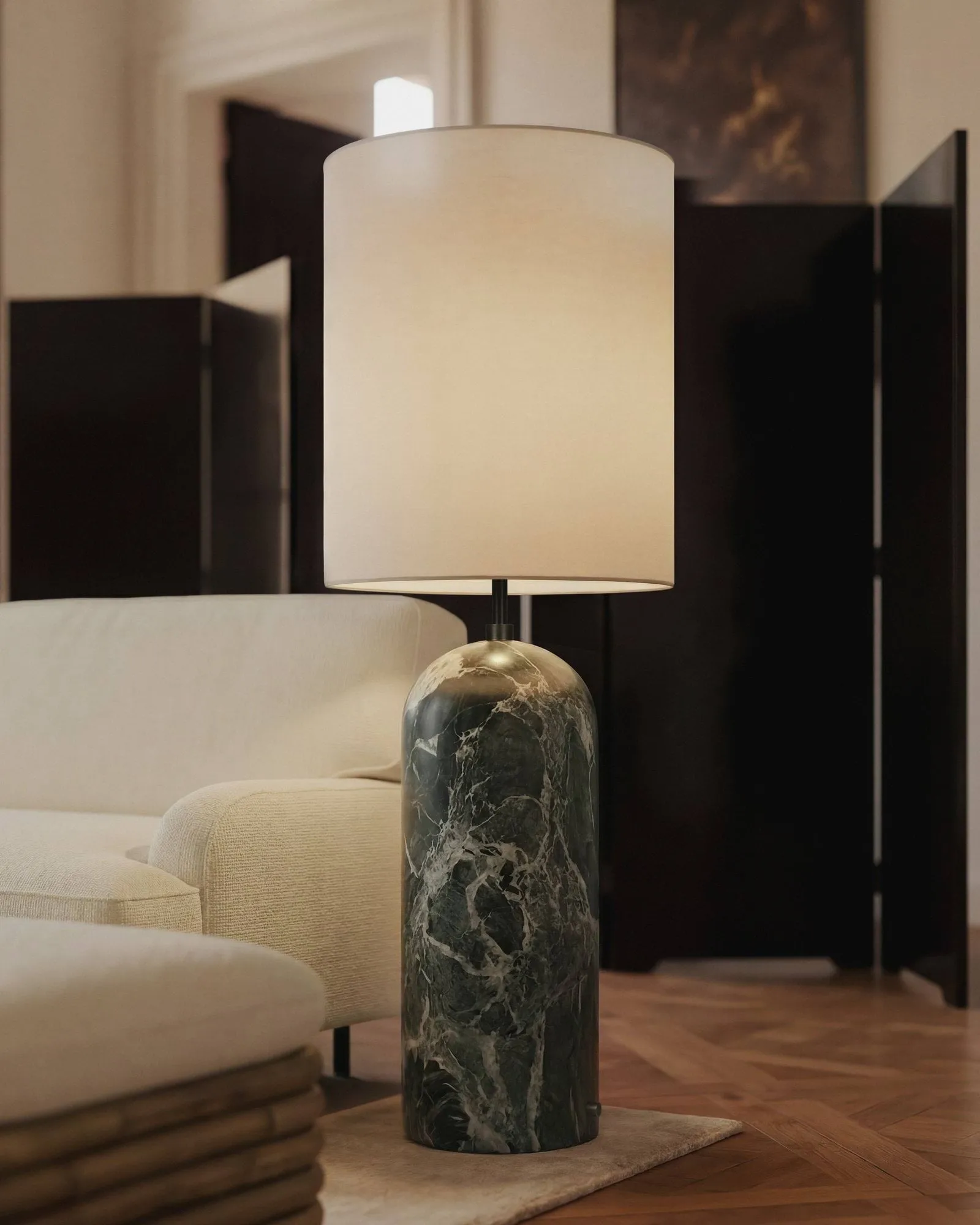 Candeeiro de pé Gravity XL, Emerald marble-white GUBI