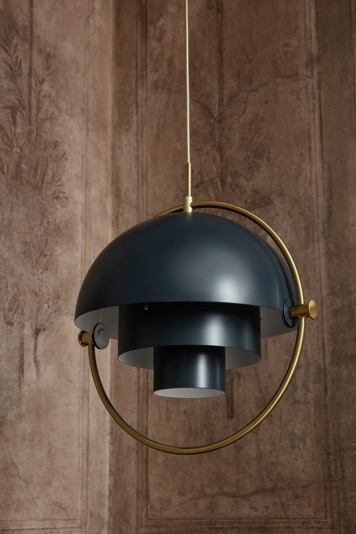 Candeeiro de teto Multi-Lite, latão-preto carvão GUBI