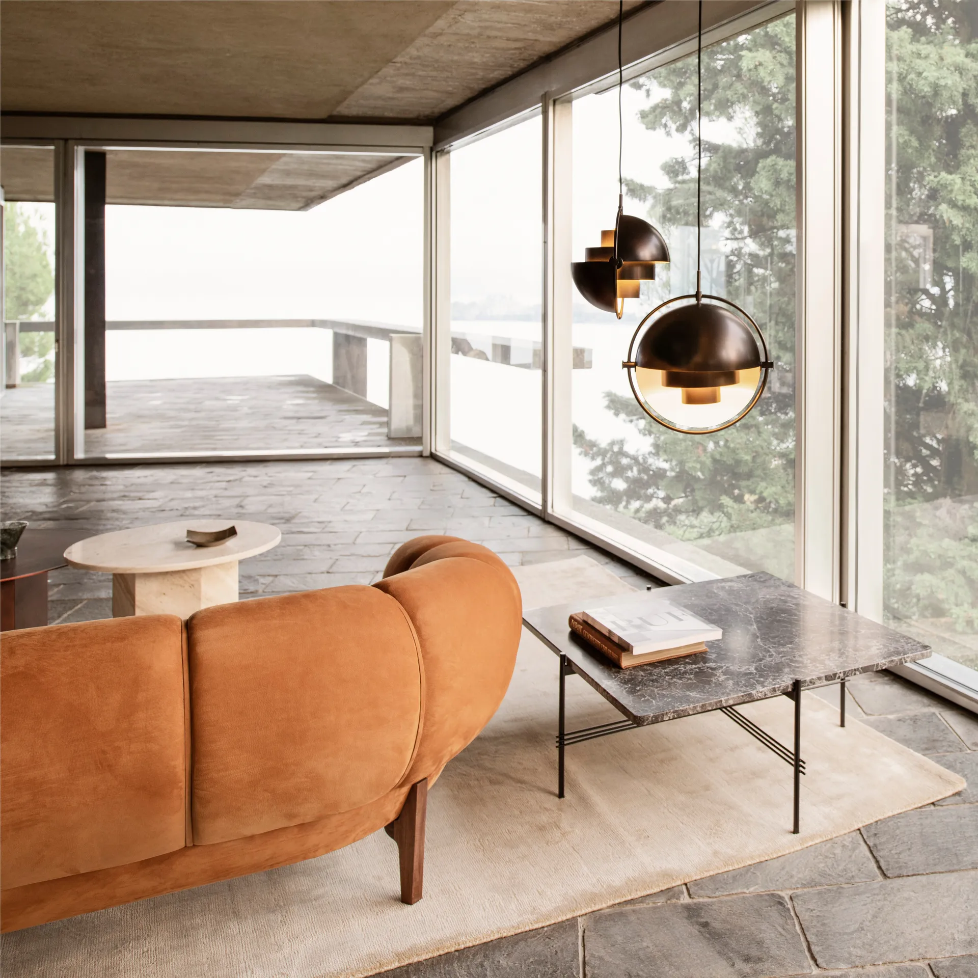 Candeeiro de teto pequeno Multi-Lite, Latão antigo GUBI