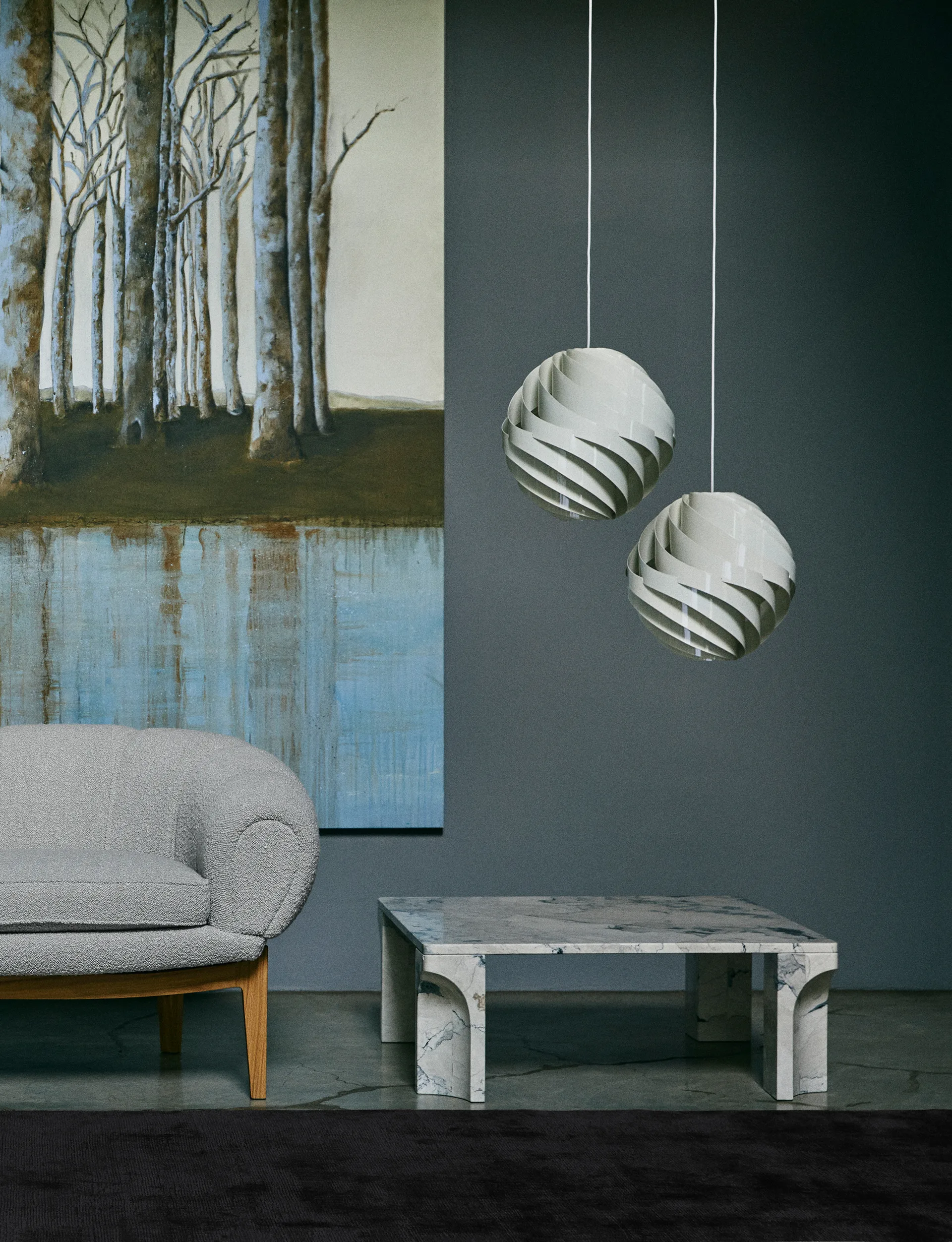 Candeeiro de teto Turbo Ø36 cm, alabastro branco GUBI