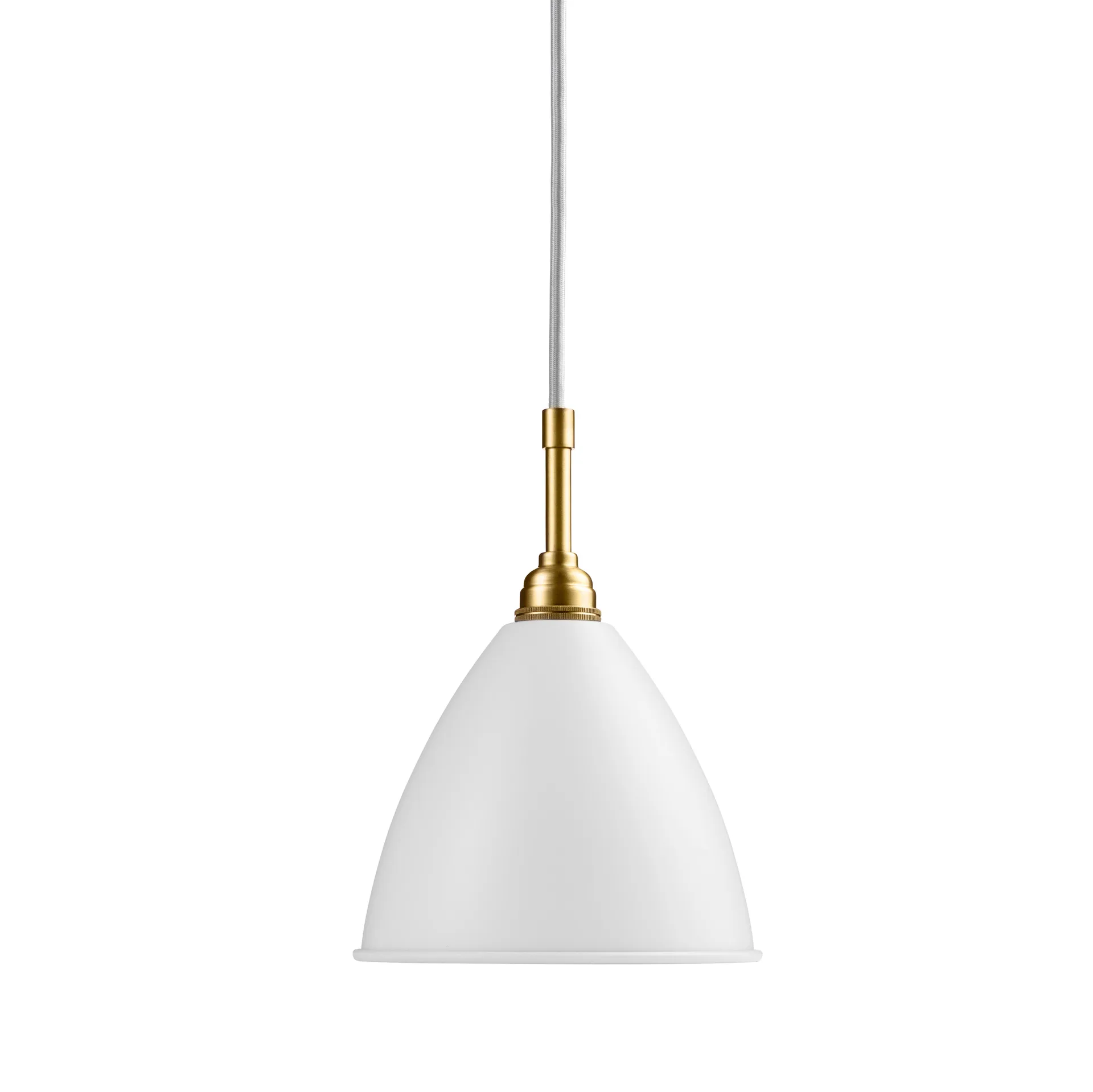Candeeiro suspenso Bestlite BL9S, branco mate-latão GUBI