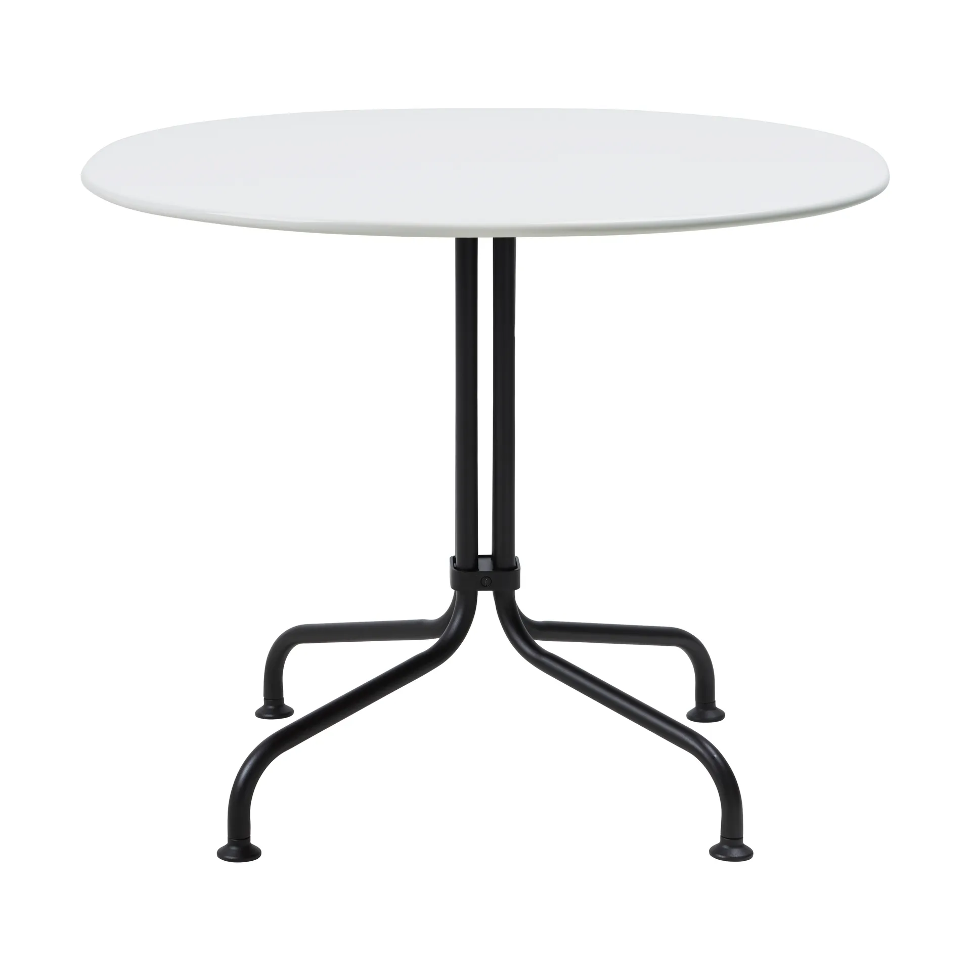 Carmel Bistro mesa de centro 75x75 cm, Branco pérola-preto semi fosco GUBI