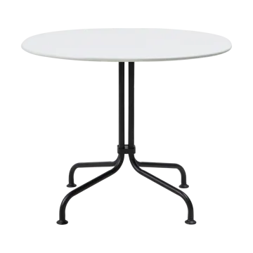 Carmel Bistro mesa de centro 75x75 cm - Branco pérola-preto semi fosco - GUBI