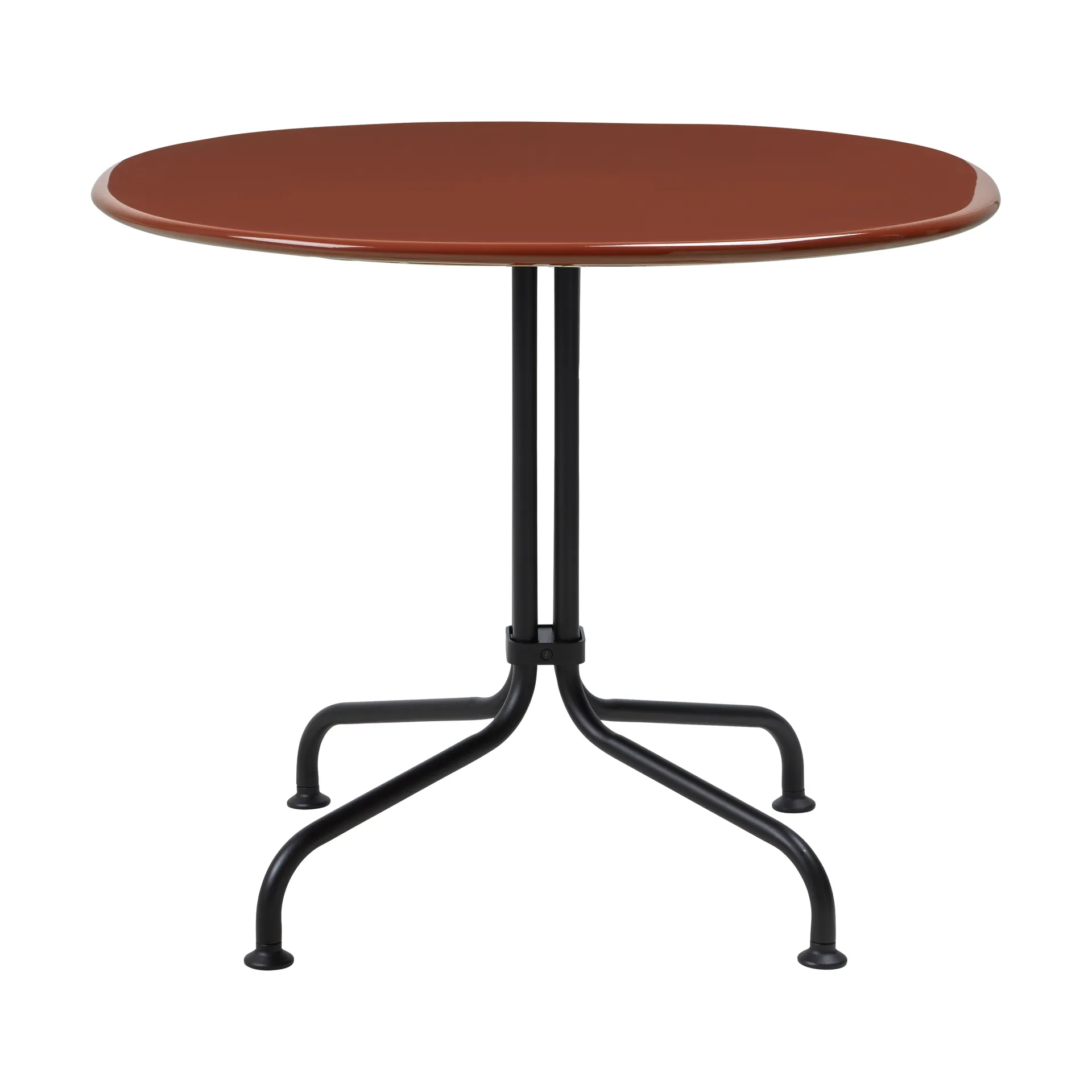 Carmel Bistro mesa de centro 75x75 cm, Vermelho rocha-preto semi fosco GUBI