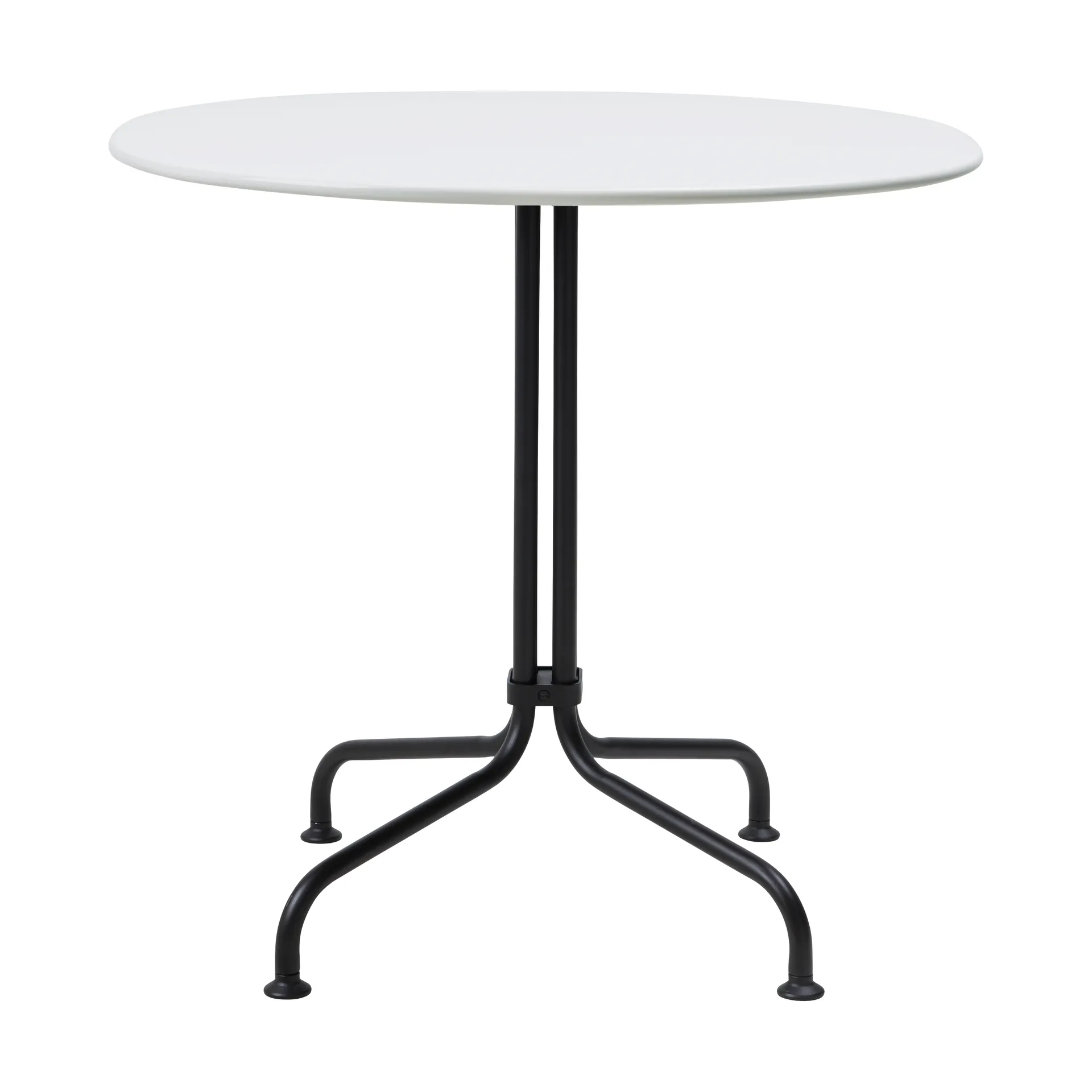 Carmel Bistro mesa de jantar 75x75 cm, Branco pérola-preto semi fosco GUBI