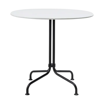 Carmel Bistro mesa de jantar 75x75 cm - Branco pérola-preto semi fosco - GUBI
