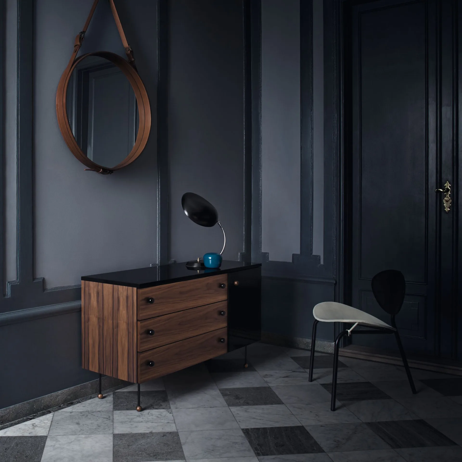 Cômoda Dresser 62, Nogueira americana, 4 gavetas GUBI