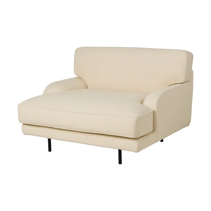 Flaneur cadeira lounge - Bouclé 001-preto mate - GUBI