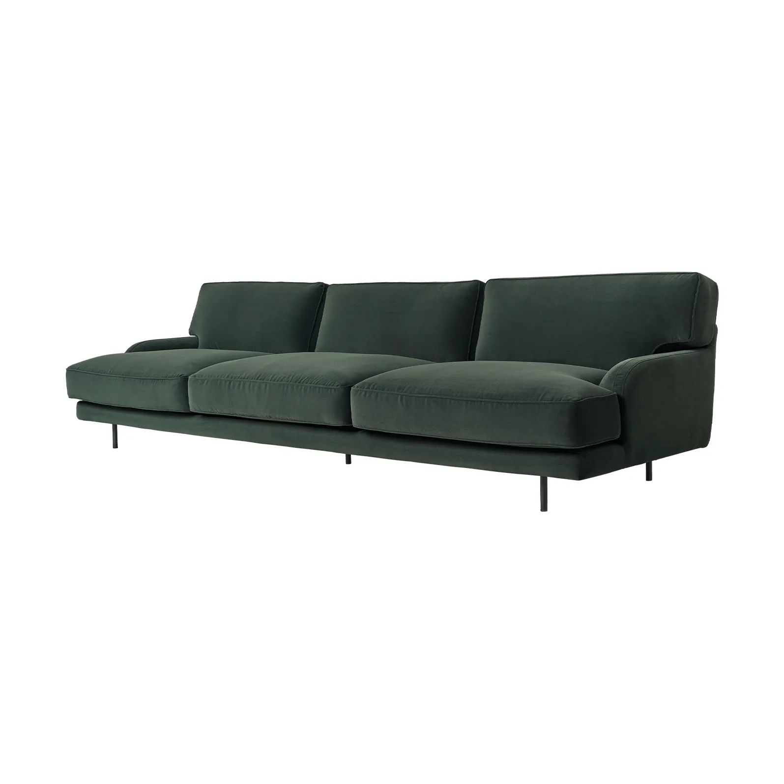 Flaneur sofá 2 assentos, Asator 0984-matte preto, 3 lugares GUBI