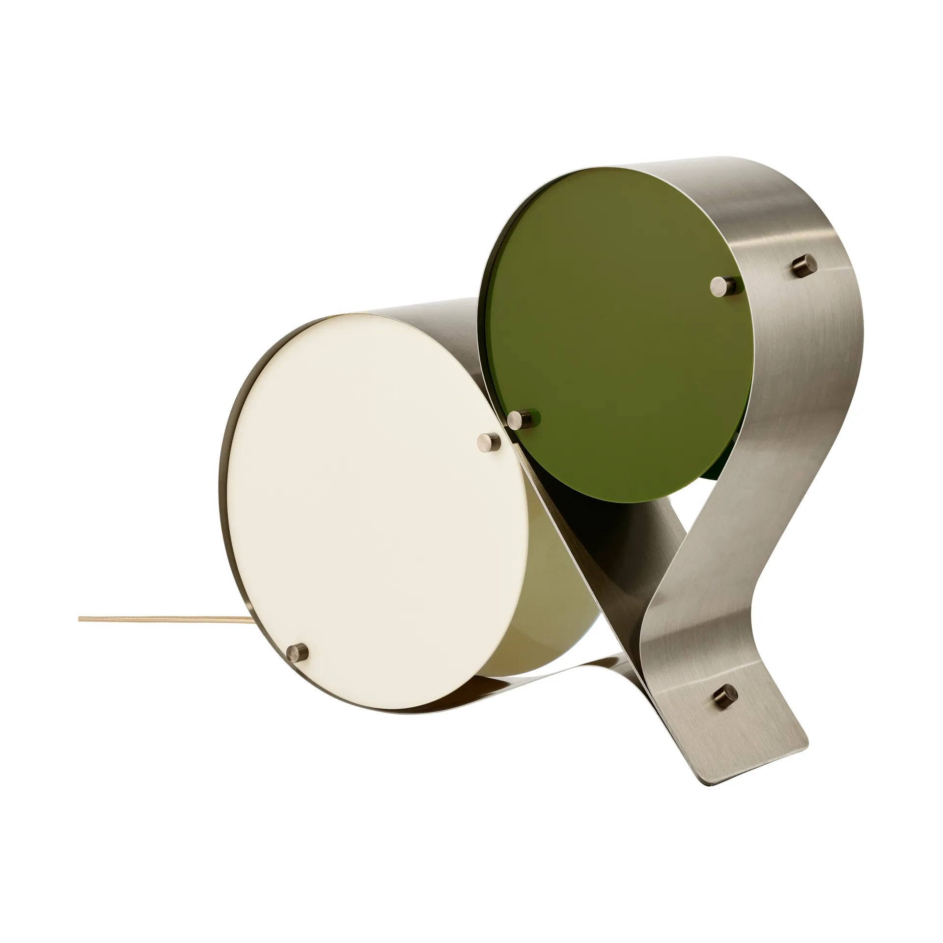Lâmpada de mesa Coppia, Marfim e verde oliva GUBI