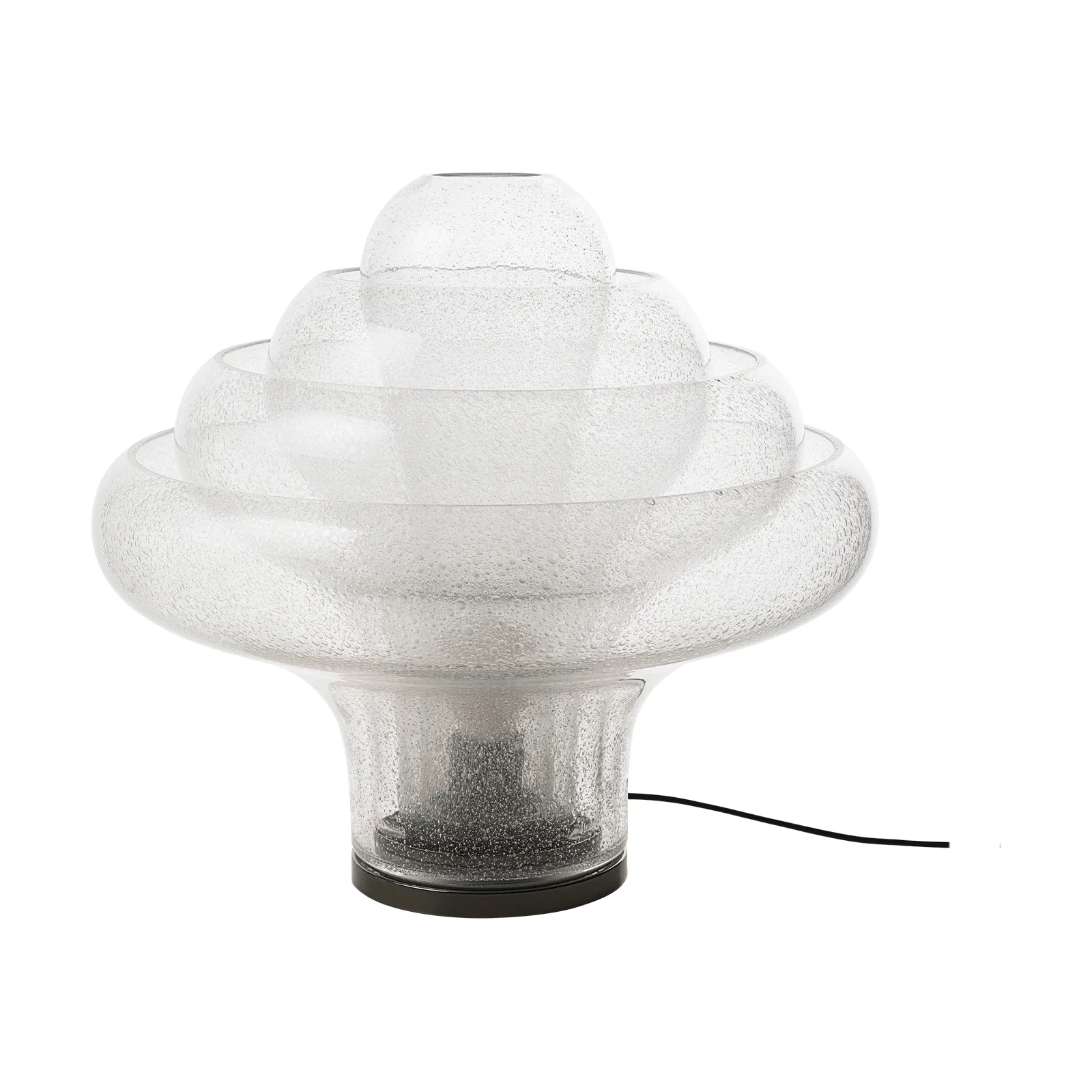Lotus candeeiro de mesa, Bubble-cromado preto, 42 cm GUBI