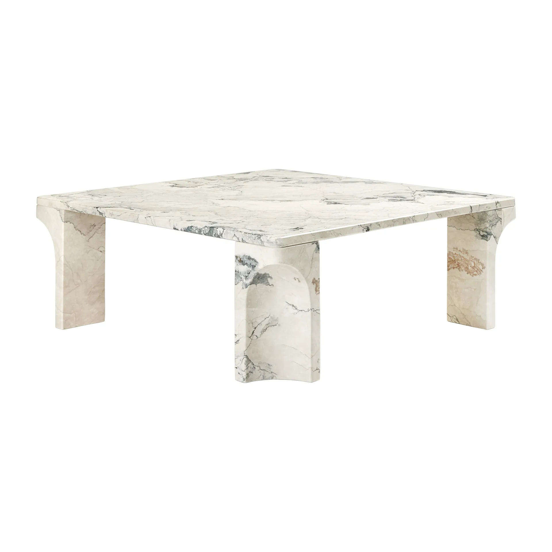 Mesa de centro Doric 80x80 cm, Cinzento elétrico GUBI