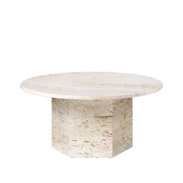 Mesa de centro Epic  - Branco, Ø80 - GUBI