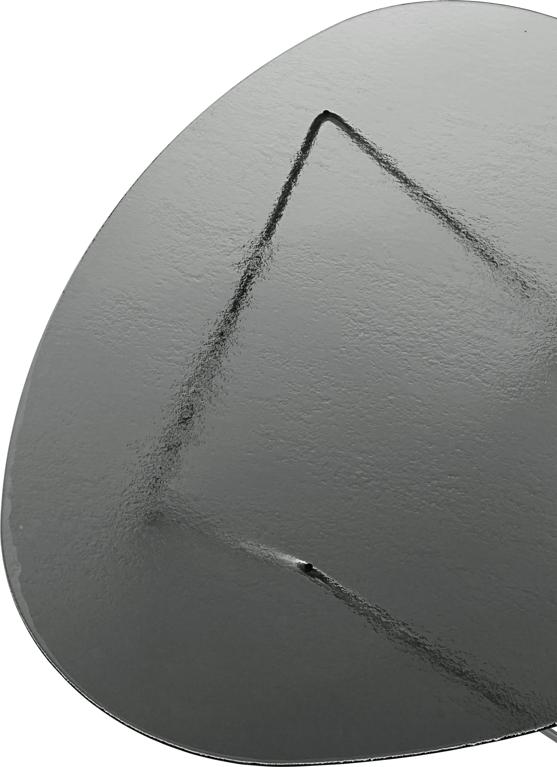 Pedrera mesa de centro, Cromado-vidro estruturado smoke GUBI