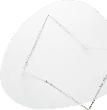 Pedrera mesa de centro - Cromado-vidro estruturado transparente - GUBI