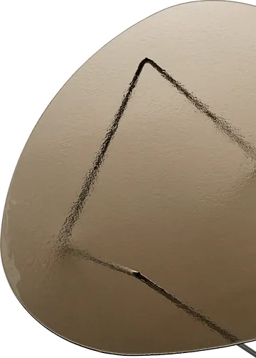 Pedrera mesa de centro - Cromo-vidro texturizado bronze - GUBI