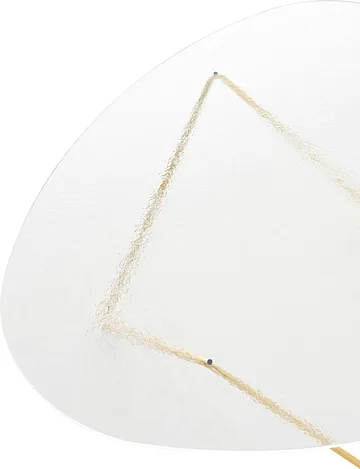 Pedrera mesa de centro - Latão semibrilhante–vidro estrutural transparente - GUBI