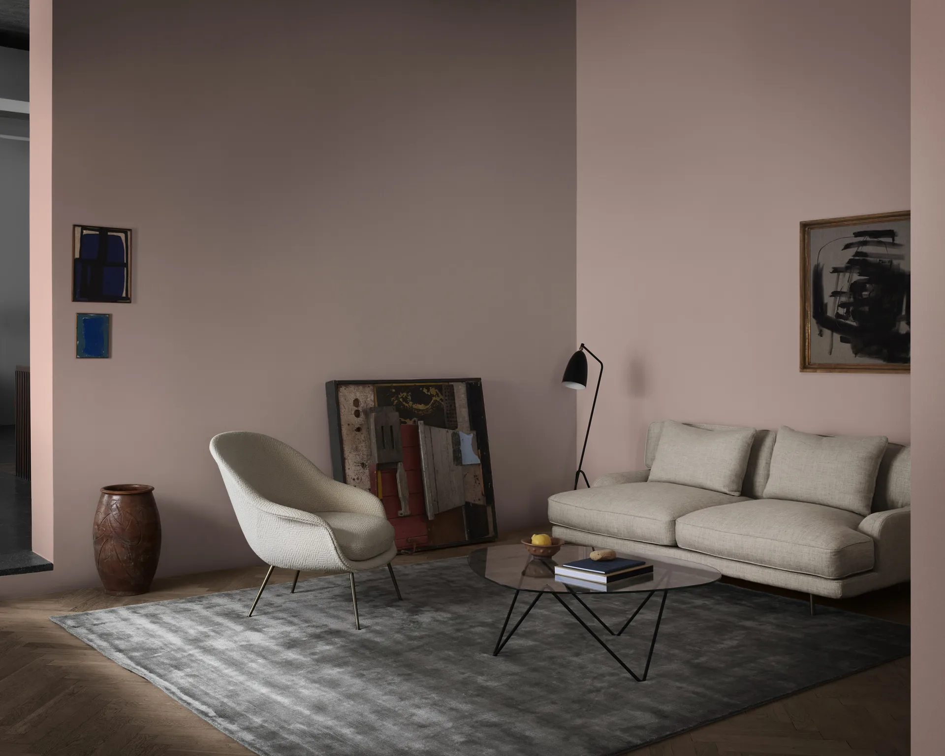 Pedrera mesa de centro, Pés pretos GUBI