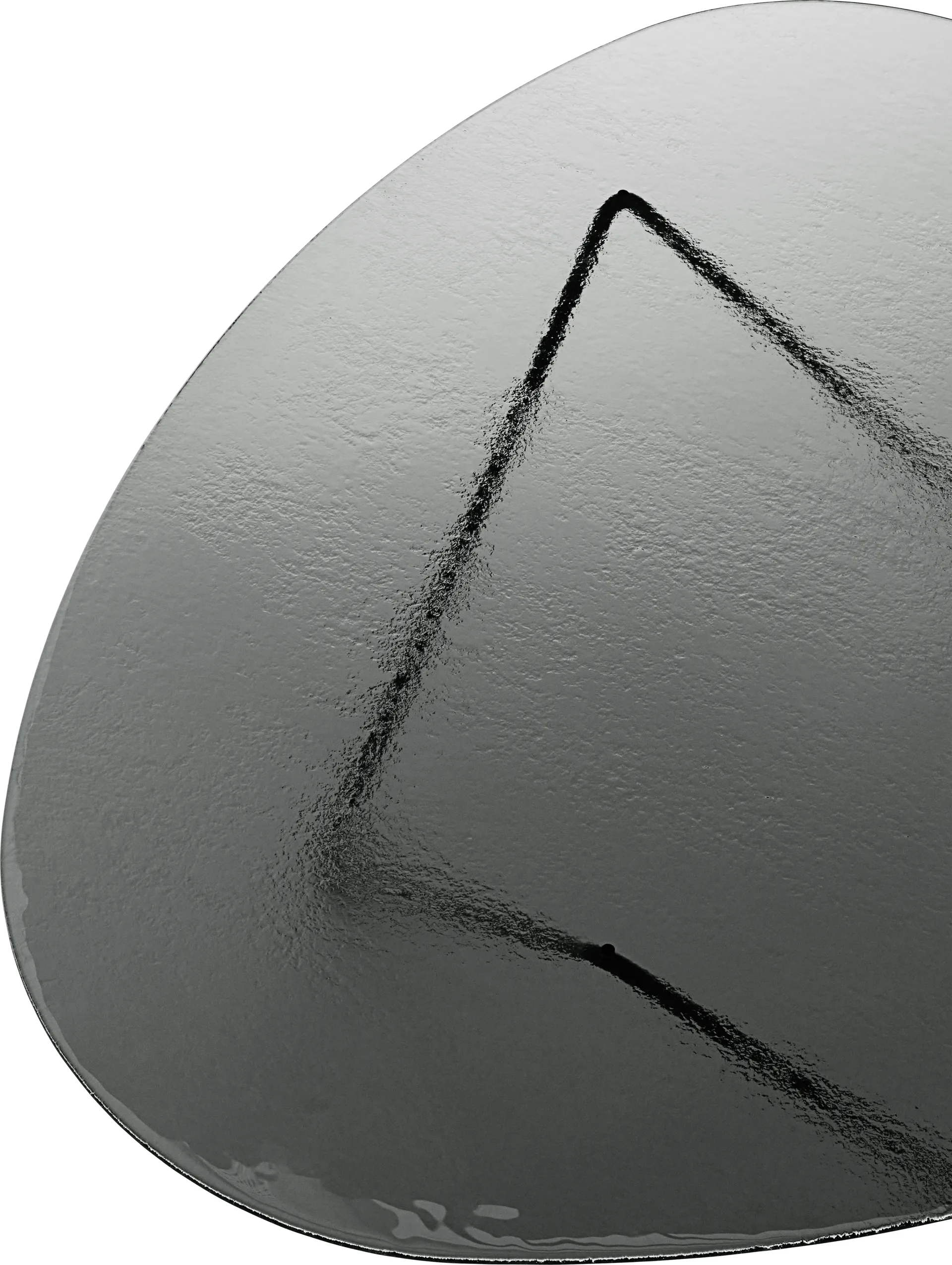 Pedrera mesa de centro, Preto semimate-vidro texturizado smoke GUBI