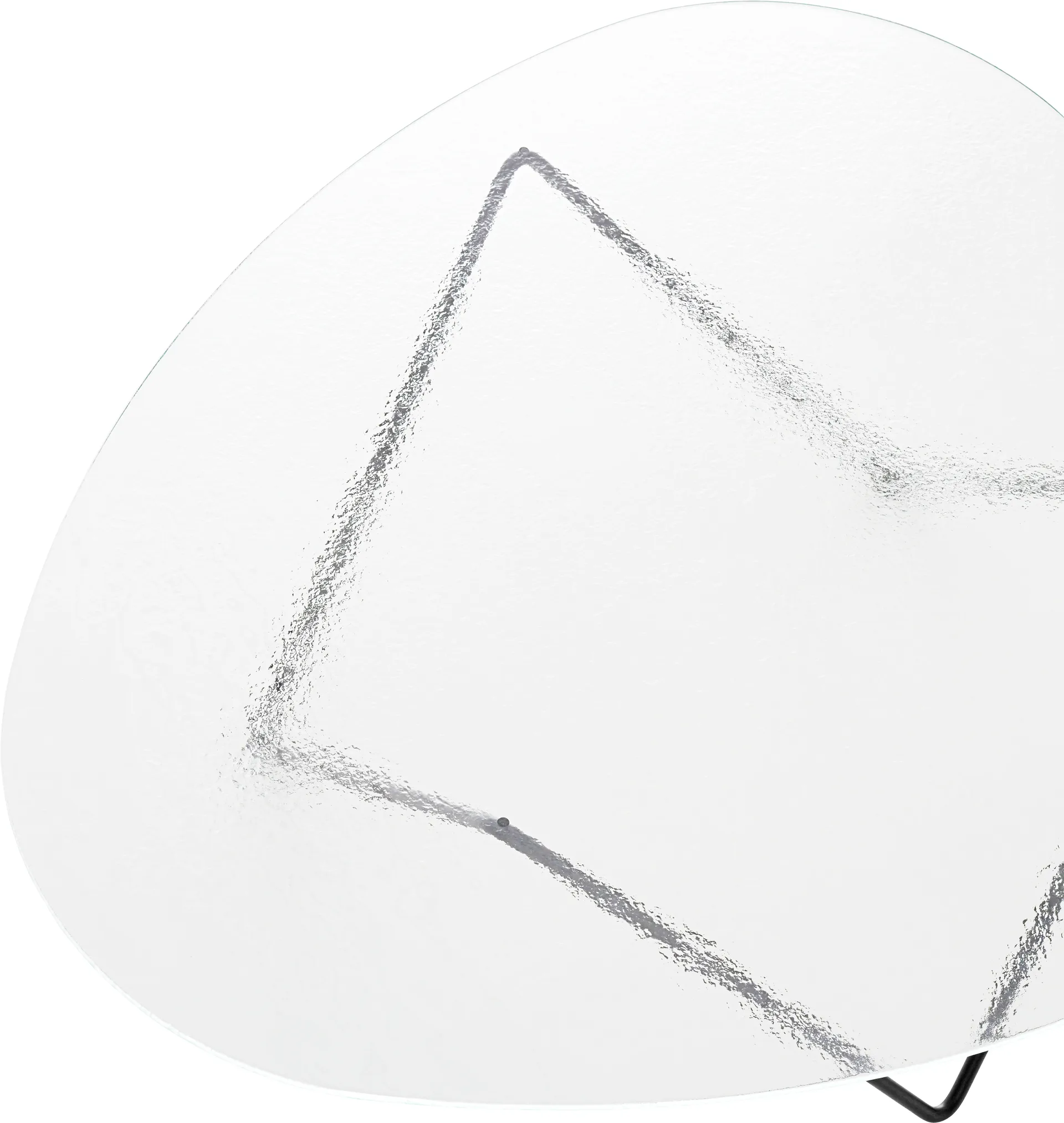 Pedrera mesa de centro, Preto semimate–vidro estrutural transparente GUBI