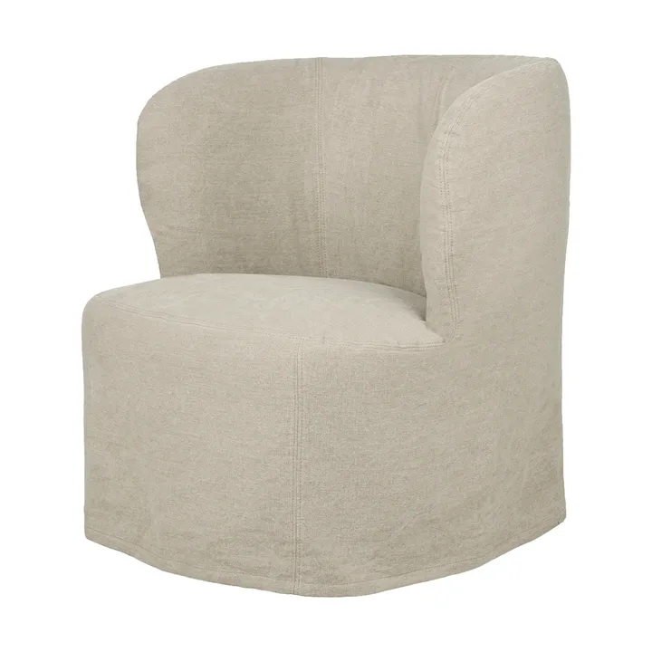 Stay Slipcover poltrona lounge - Linen 0023, pequeno - GUBI