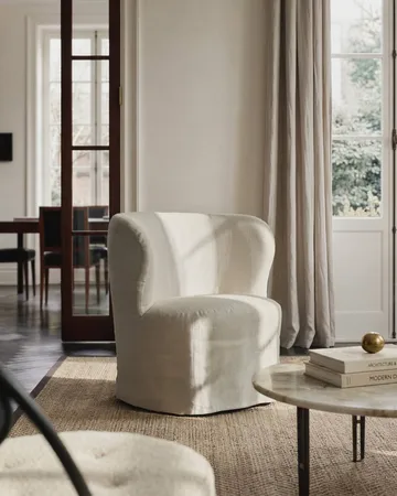 Stay Slipcover poltrona lounge - Linen 0023, pequeno - GUBI