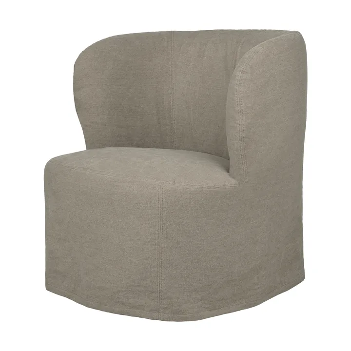 Stay Slipcover poltrona lounge - Linen 0024, pequeno - GUBI