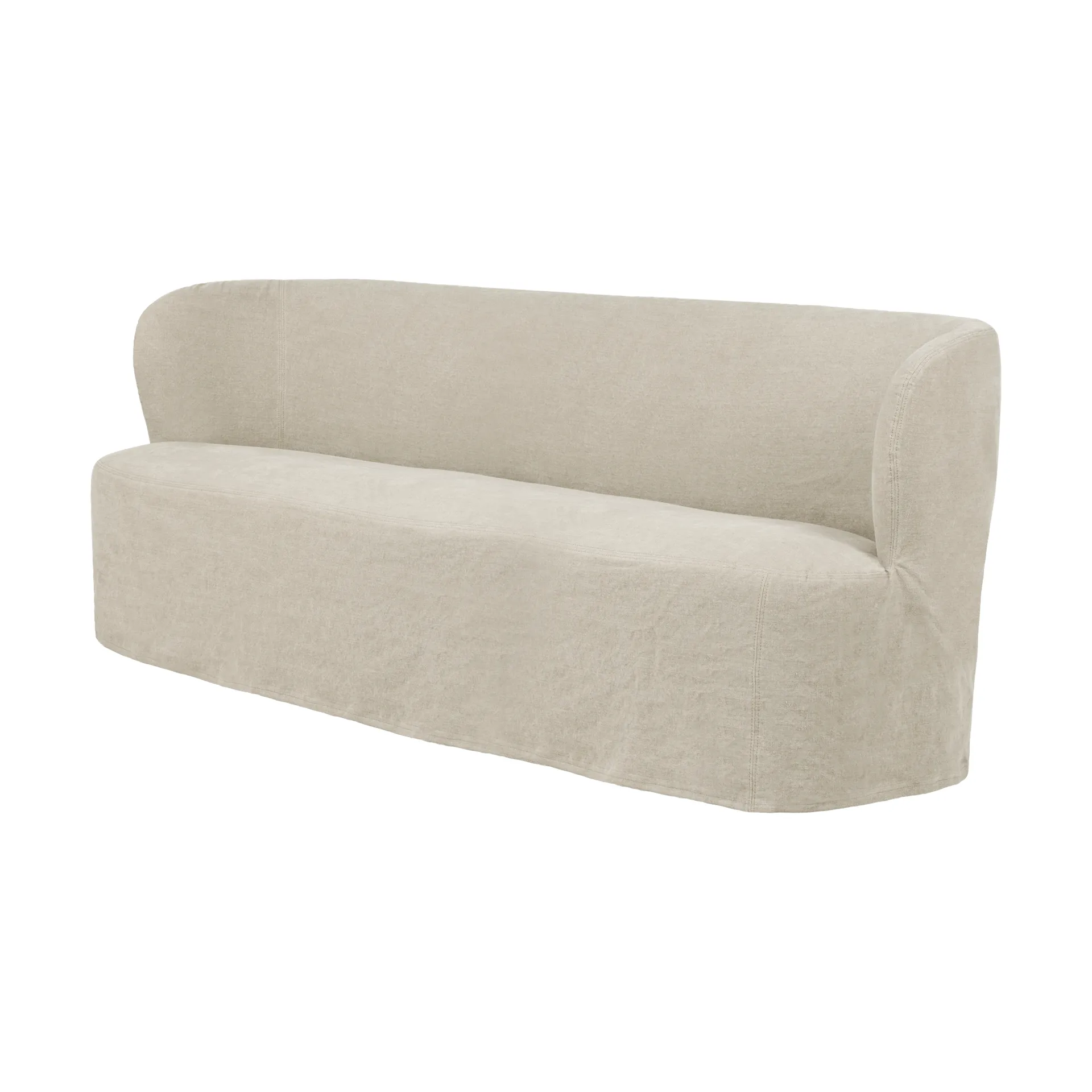 Stay Slipcover sofá, Linen 0023, 190x70 cm, sofá de 2,5 lugares GUBI