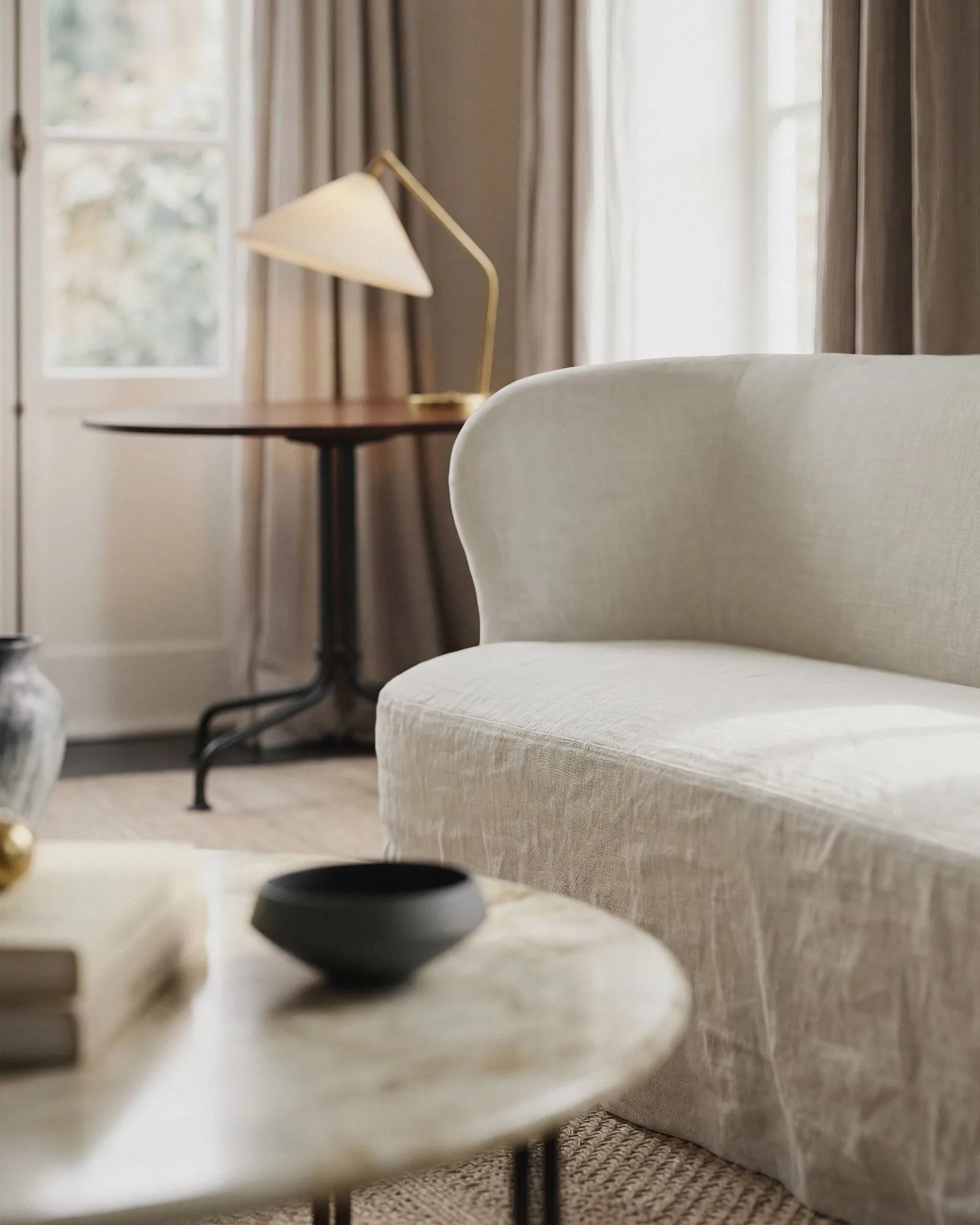Stay Slipcover sofá, Linen 0023, 190x95 cm, sofá de 2,5 lugares GUBI