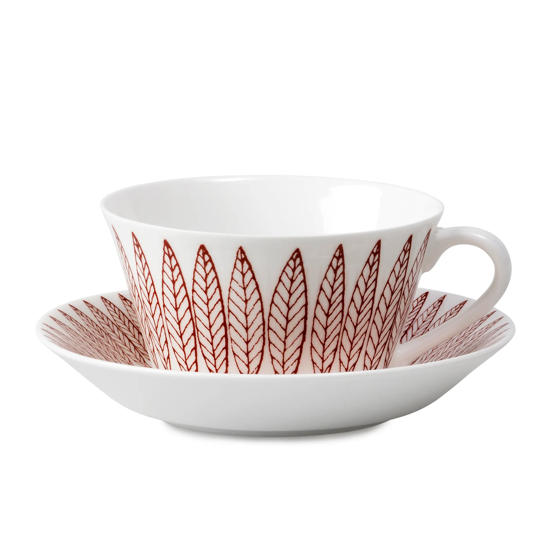 Conjunto de chá, cone Röd Salix, chávena de chá + pires Gustafsbergs Porslinsfabrik
