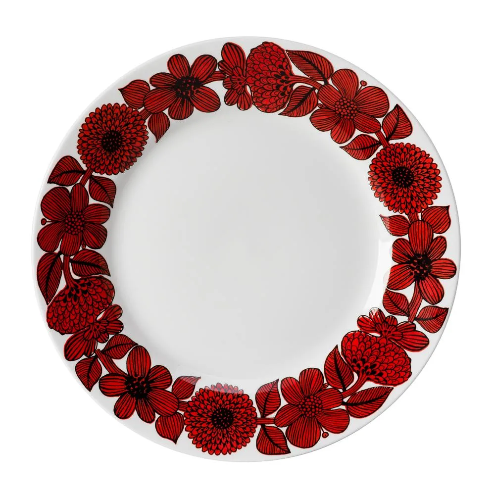 Prato Röd Aster, Ø28 cm Gustavsbergs Porslinsfabrik