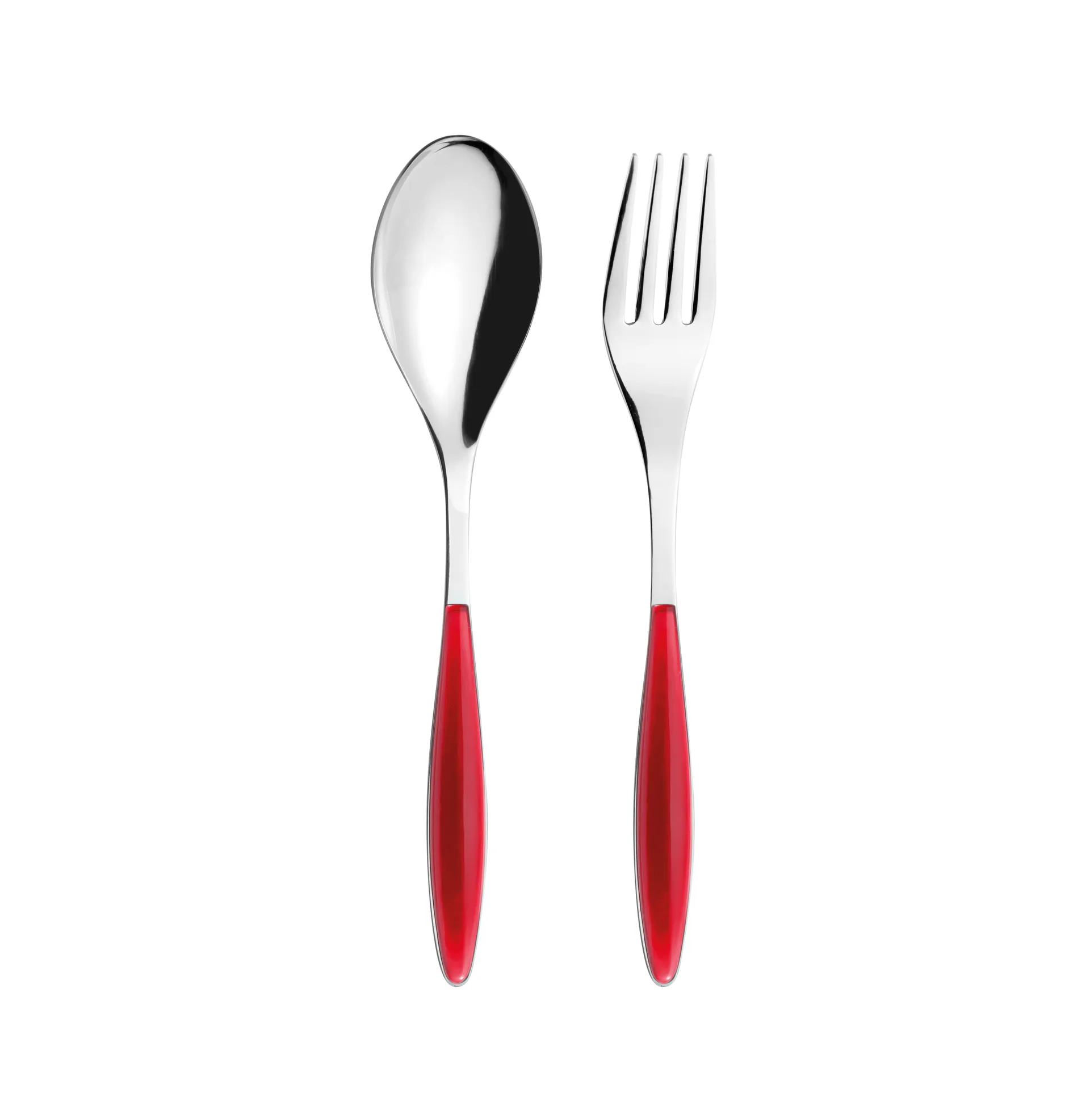 Feeling talheres de servir, Clear red, 2 peças Guzzini
