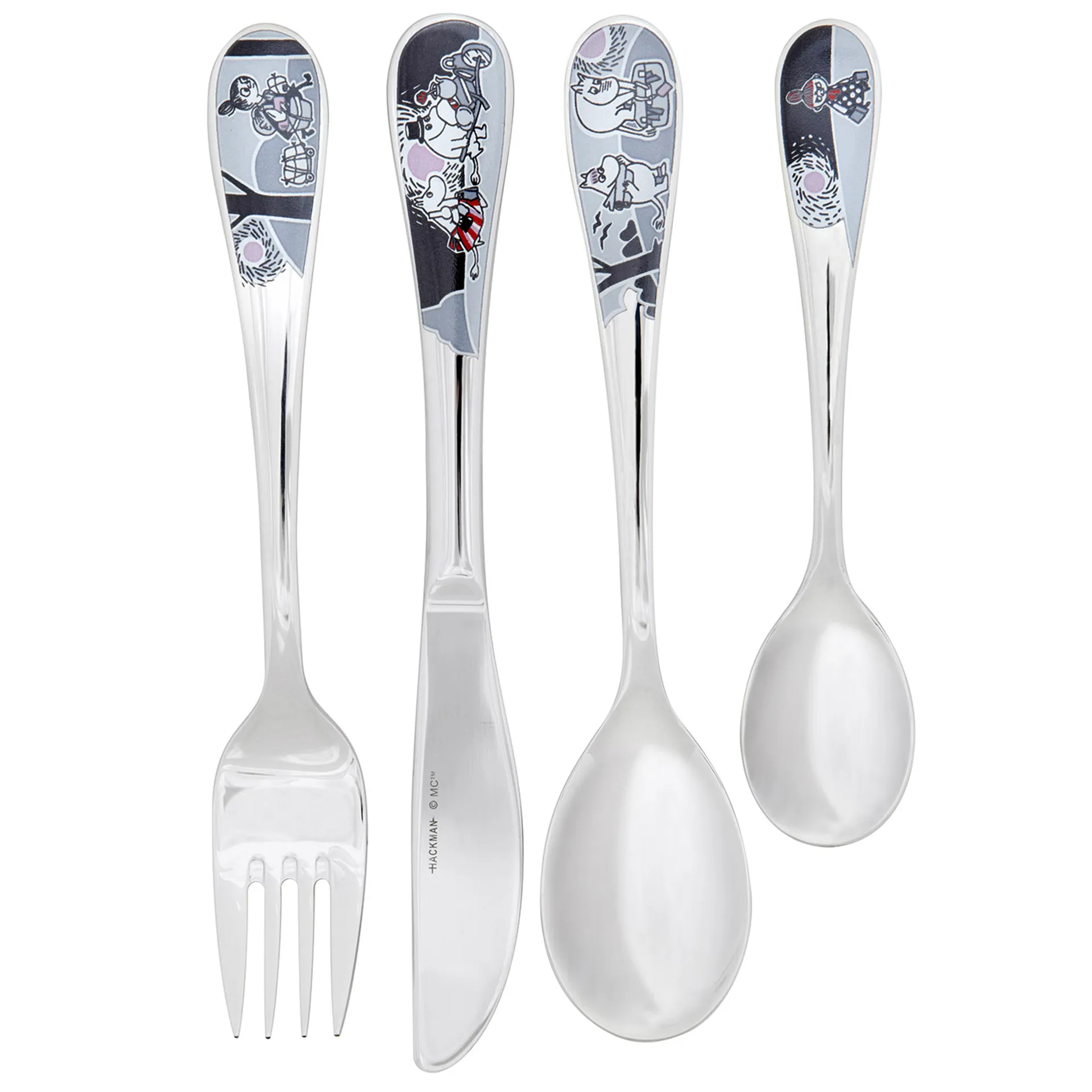 Talheres para crianças Moomin, 4 peças, moomin adventure move Hackman