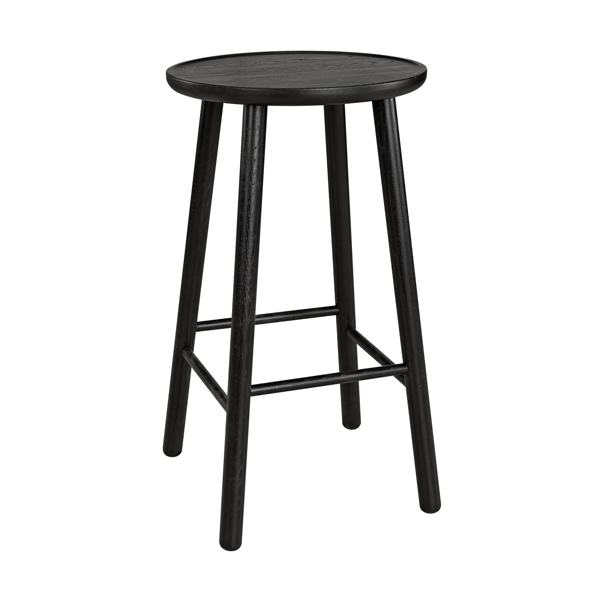 ZigZag banco de bar 78 cm, Preto manchado Hans K
