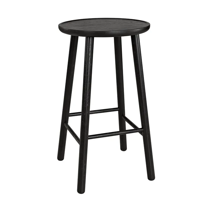 ZigZag banco de bar redondo 63 cm - Preto manchado - Hans K