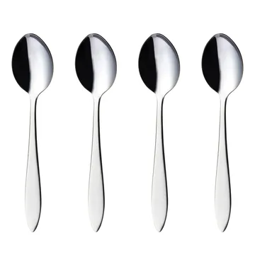 Colher de sobremesa Fjord, 4 un. - aço inoxidável - Hardanger Bestikk