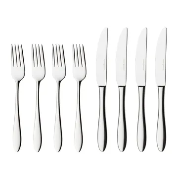 Conjunto para entradas Fjord 8 peças - aço inoxidável - Hardanger Bestikk