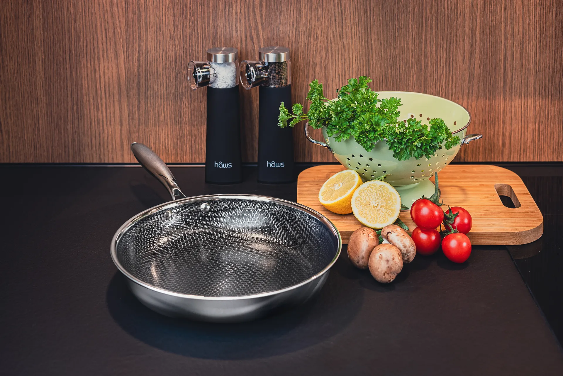 Hâws Santo Frigideira com revestimento híbrido 28 cm, Aço inoxidável Hâws