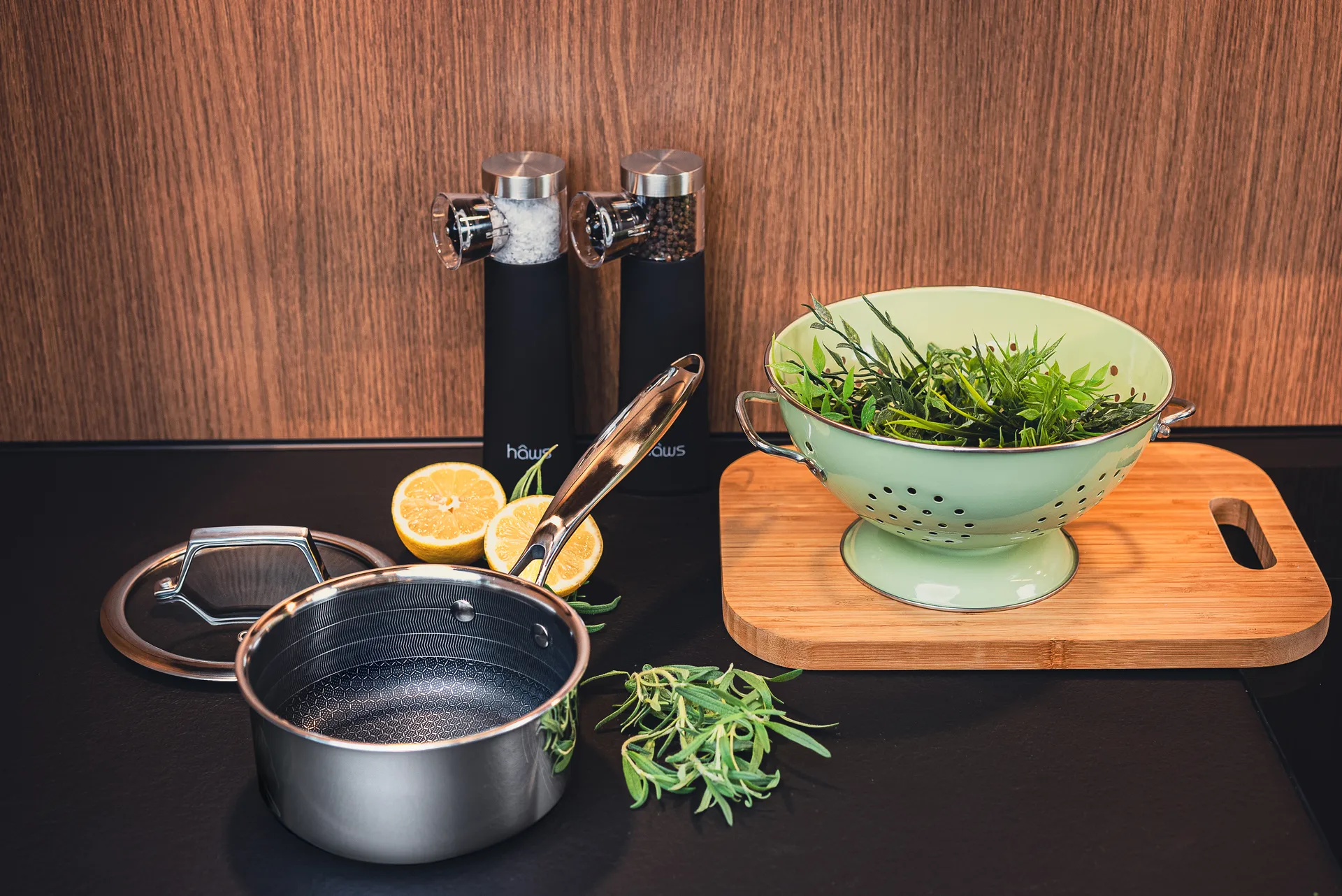 Hâws Santo Panela com tampa revestimento híbrido 1,5 L, Aço inoxidável Hâws