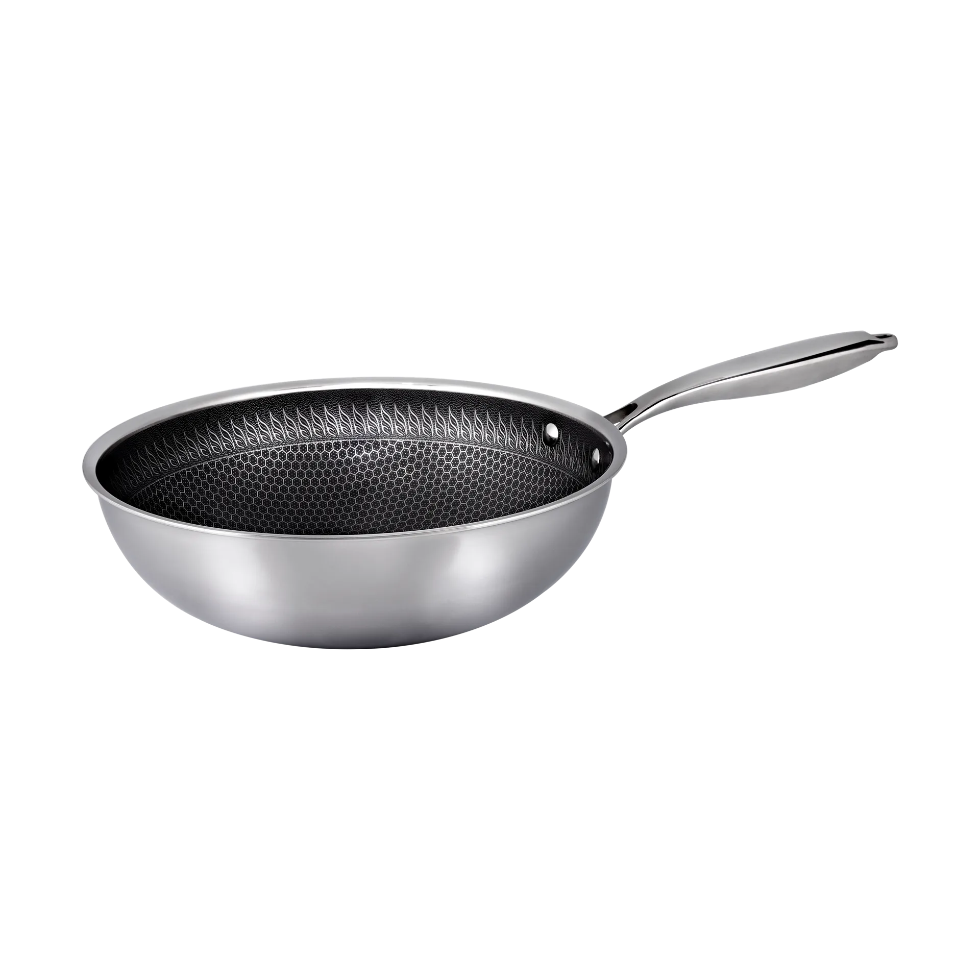 Hâws Santo Wok com revestimento híbrido 28 cm, Aço inoxidável Hâws