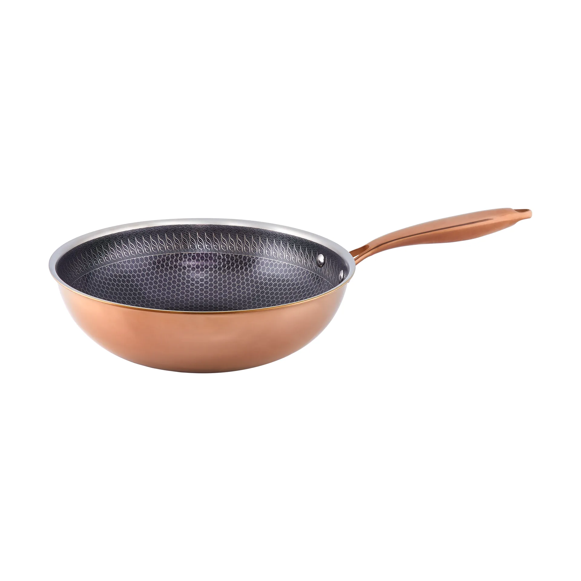 Hâws Santo wok revestimento híbrido Ø28 cm, Rosa dourado Hâws